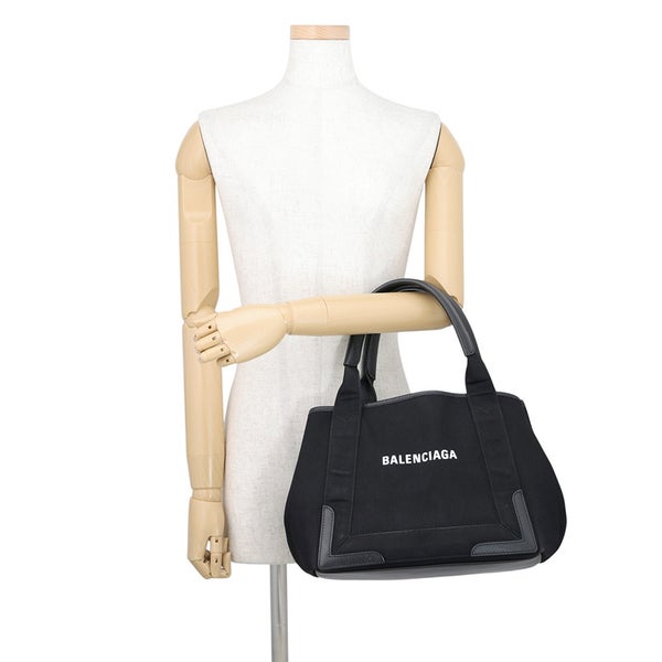 バレンシアガ トートバッグ ネイビーカバ S ポーチ付 339933 BALENCIAGA 黒