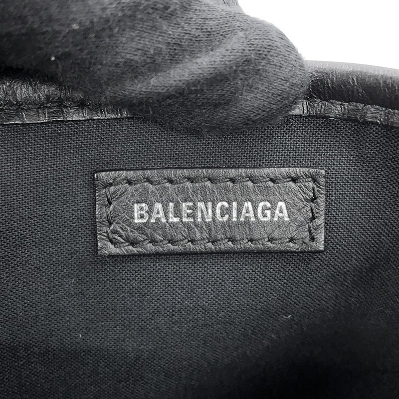 バレンシアガ トートバッグ ネイビーカバ S ポーチ付 339933 BALENCIAGA 黒