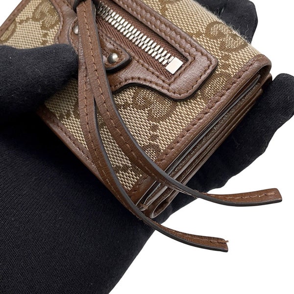 グッチ 三つ折り財布 ザ ハッカープロジェクト BALENCIAGA コラボ キャンバス レザー 681708 GUCCI 財布