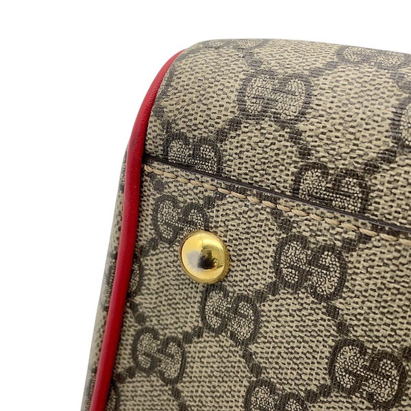 グッチ ハンドバッグ  ボストン スネーク ハートGGスプリーム/レザー 409529 GUCCI 2wayショルダー ホリデーコレクション