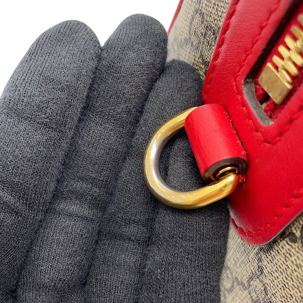 グッチ ハンドバッグ  ボストン スネーク ハートGGスプリーム/レザー 409529 GUCCI 2wayショルダー ホリデーコレクション