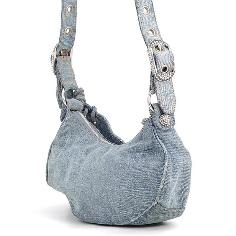バレンシアガ ショルダーバッグ ル・カゴールXS ダメージ加工デニム 671309 BALENCIAGA