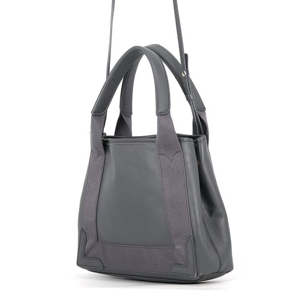 バレンシアガ ハンドバッグ ネイビーカバ XS パンチング ポーチ付 レザー キャンバス 390346 BALENCIAGA 2way