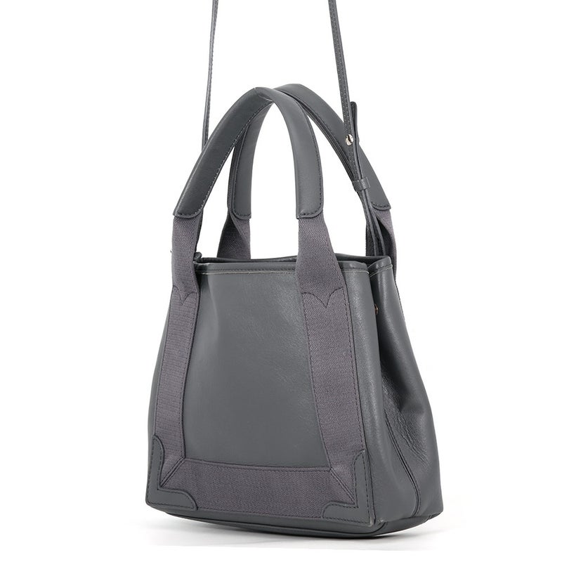 バレンシアガ ハンドバッグ ネイビーカバ XS パンチング ポーチ付 レザー キャンバス 390346 BALENCIAGA 2way