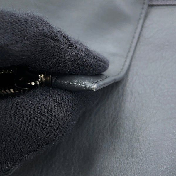 バレンシアガ ハンドバッグ ネイビーカバ XS パンチング ポーチ付 レザー キャンバス 390346 BALENCIAGA 2way