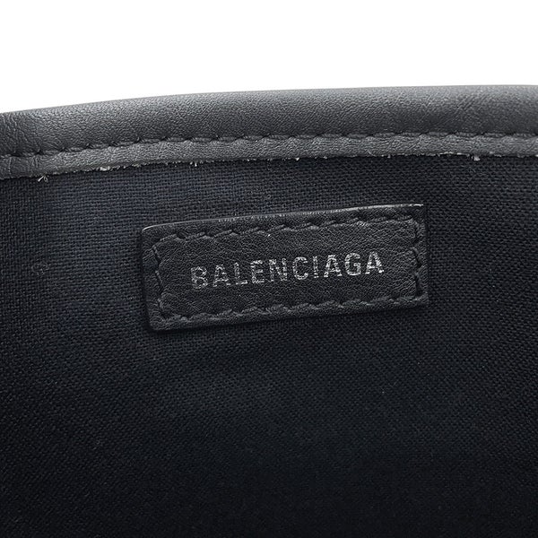 バレンシアガ ハンドバッグ ネイビーカバ XS パンチング ポーチ付 レザー キャンバス 390346 BALENCIAGA 2way