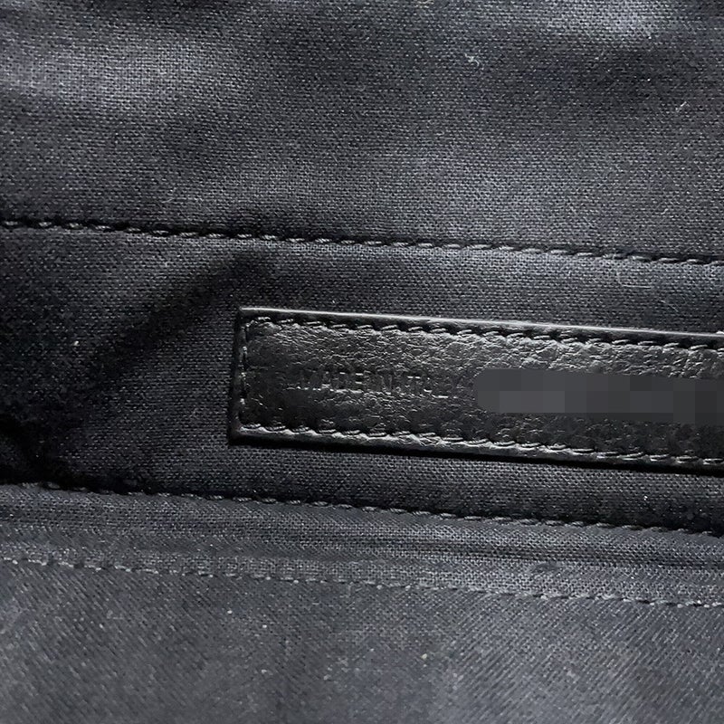 バレンシアガ ハンドバッグ ネイビーカバ XS パンチング ポーチ付 レザー キャンバス 390346 BALENCIAGA 2way