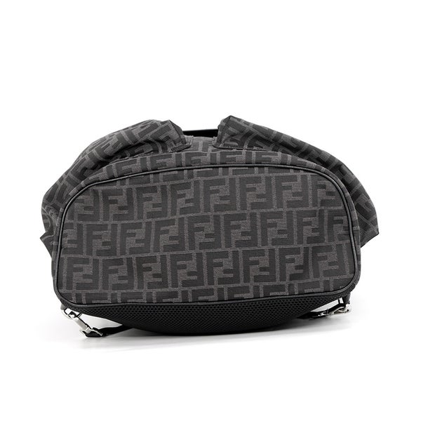 フェンディ リュック ドローストリング FFジャカード/レザー 7VZ056 FENDI バッグパック 黒