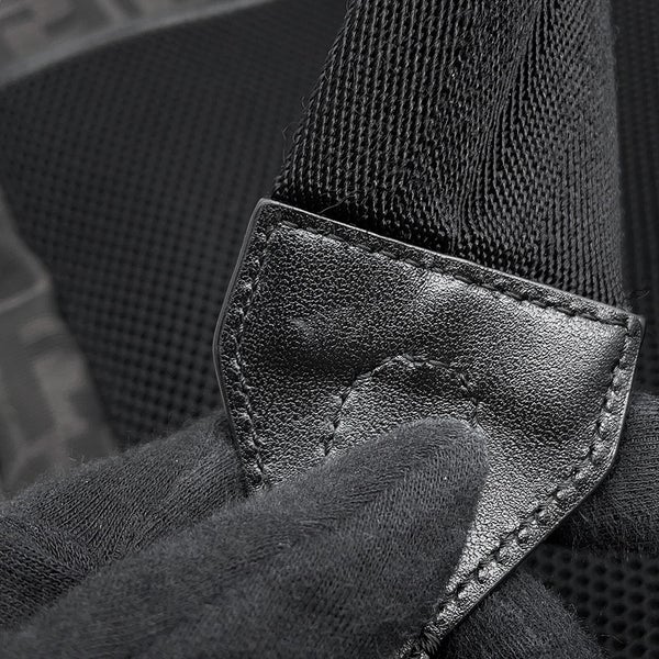 フェンディ リュック ドローストリング FFジャカード/レザー 7VZ056 FENDI バッグパック 黒