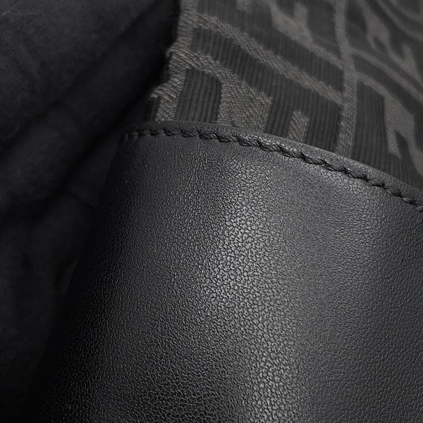 フェンディ リュック ドローストリング FFジャカード/レザー 7VZ056 FENDI バッグパック 黒