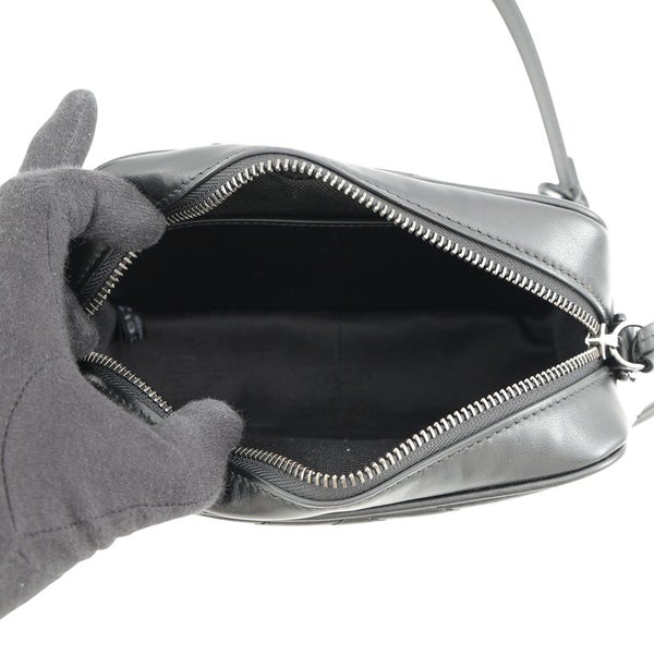 グッチ チェーンショルダーバッグ ミニ GGマーモント レザー 448065 GUCCI カメラバッグ 黒