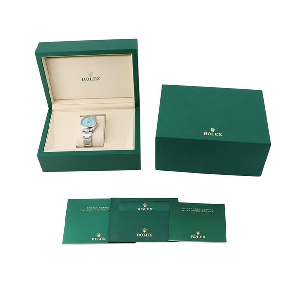 ロレックス オイスターパーペチュアル31 ランダムシリアル ルーレット 277200 ROLEX 腕時計 ターコイズブルー文字盤