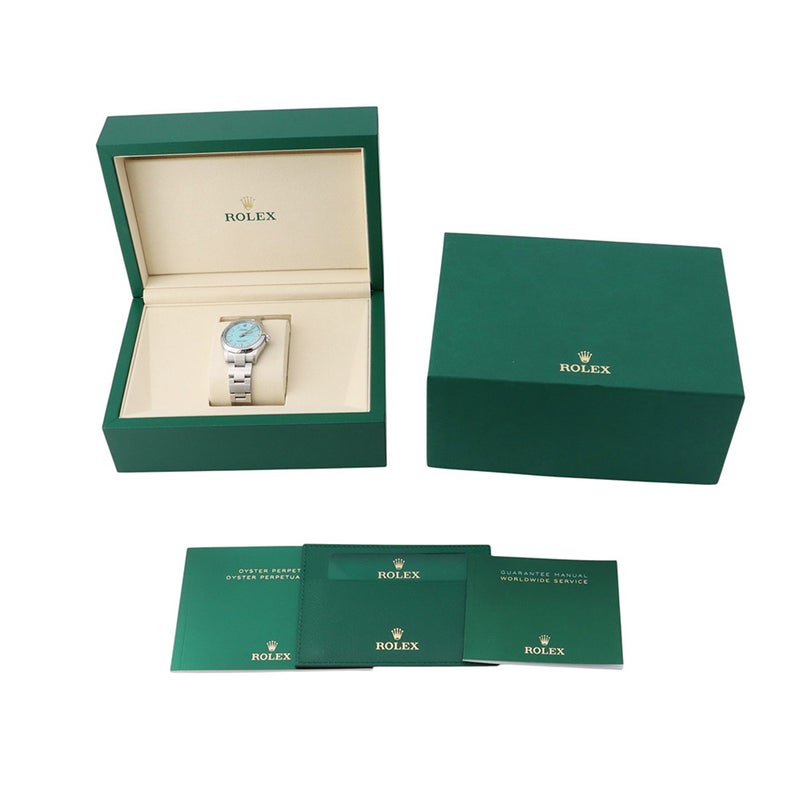 ロレックス オイスターパーペチュアル31 ランダムシリアル ルーレット 277200 ROLEX 腕時計 ターコイズブルー文字盤