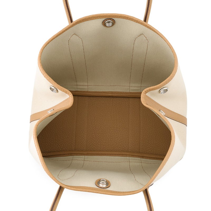 エルメス トートバッグ ガーデンパーティTPM べトン/ビスキュイ/シルバー金具 ネゴンダ/トワルミリタリー W刻印 HERMES