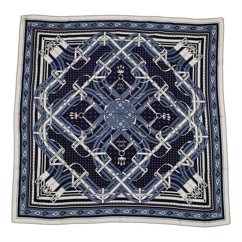 エルメス ストール カレ140 カレジェアン 馬銜・バンダナ Mors a Jouets Bandana HERMES カシミヤ シルク 2026春夏