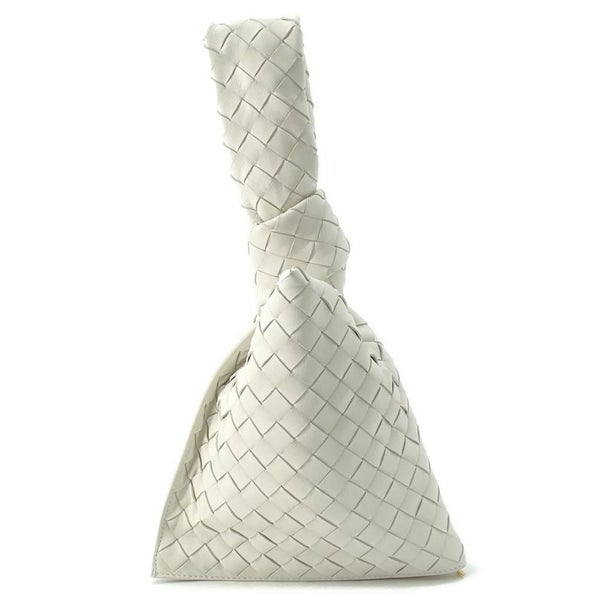 ボッテガヴェネタ ハンドバッグ イントレチャート ツイスト レザー BOTTEGA VENETA バッグ 白