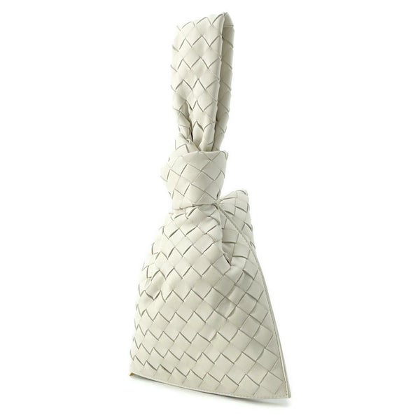 ボッテガヴェネタ ハンドバッグ イントレチャート ツイスト レザー BOTTEGA VENETA バッグ 白