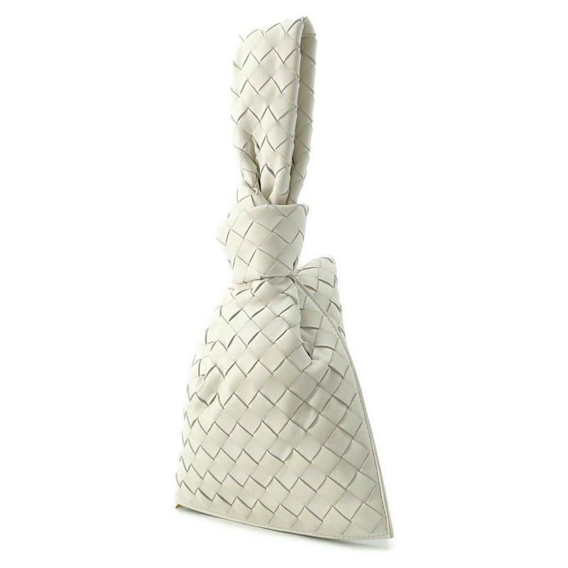 ボッテガヴェネタ ハンドバッグ イントレチャート ツイスト レザー BOTTEGA VENETA バッグ 白