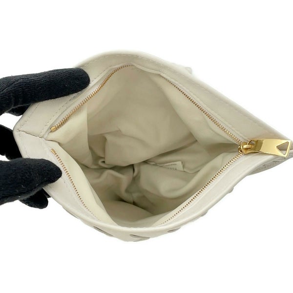 ボッテガヴェネタ ハンドバッグ イントレチャート ツイスト レザー BOTTEGA VENETA バッグ 白