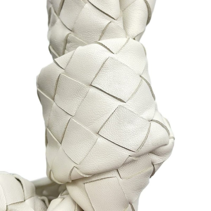 ボッテガヴェネタ ハンドバッグ イントレチャート ツイスト レザー BOTTEGA VENETA バッグ 白
