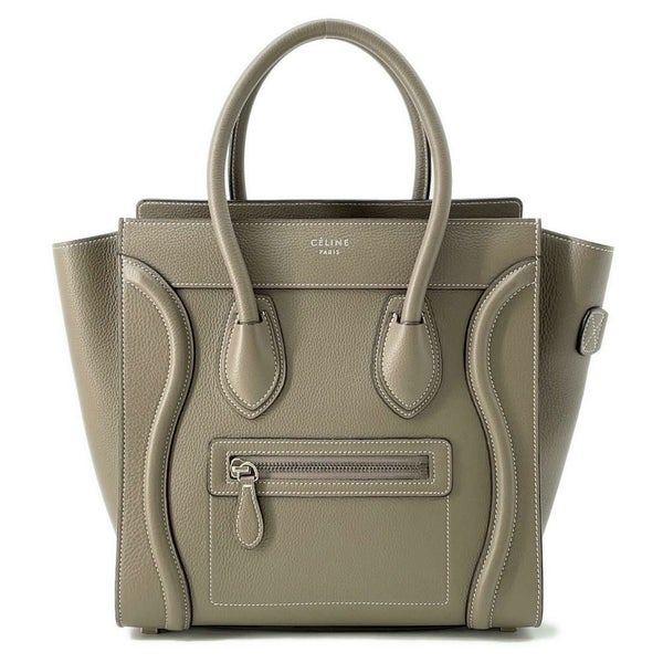 セリーヌ ハンドバッグ ラゲージ マイクロショッパー レザー 189793  CELINE バッグ グレージュ