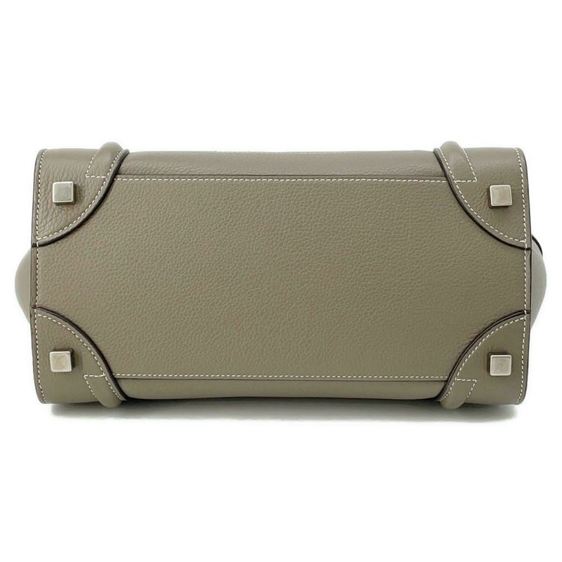 セリーヌ ハンドバッグ ラゲージ マイクロショッパー レザー 189793  CELINE バッグ グレージュ