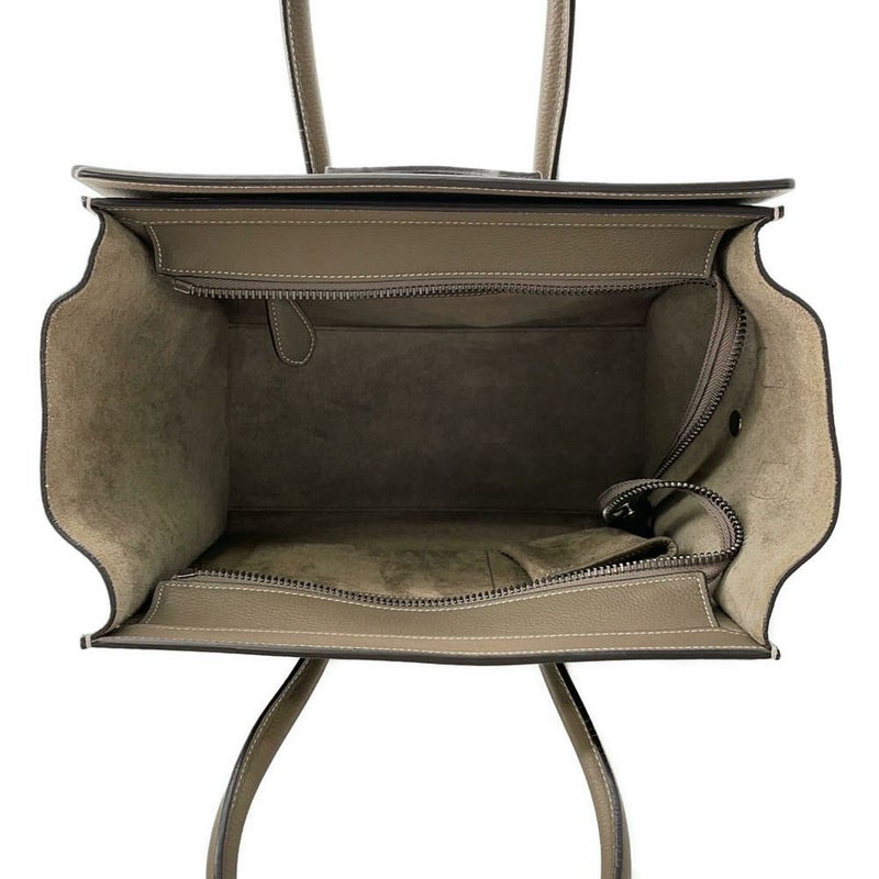 セリーヌ ハンドバッグ ラゲージ マイクロショッパー レザー 189793  CELINE バッグ グレージュ