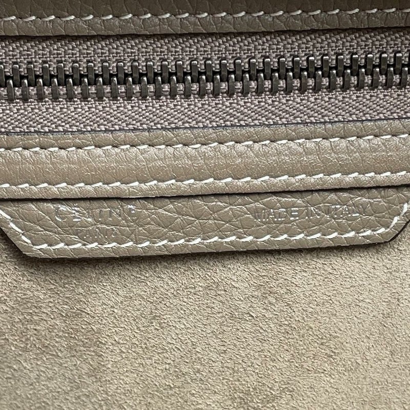 セリーヌ ハンドバッグ ラゲージ マイクロショッパー レザー 189793  CELINE バッグ グレージュ