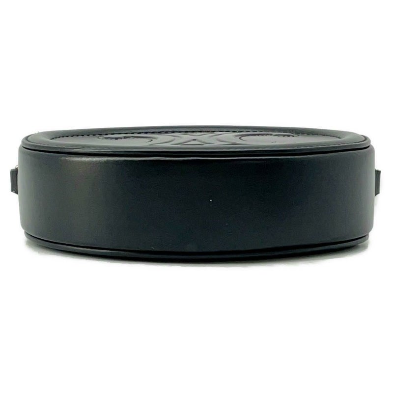 セリーヌ ショルダーバッグ キュイルトリオンフ オーバル レザー 10I70 3DPQ CELINE ポシェット  黒