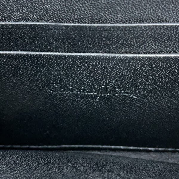 ディオール チェーンショルダーバッグ カロ カナージュ スタッズ レザー Christian Dior 財布 黒