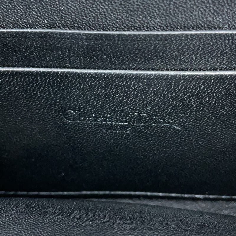 ディオール チェーンショルダーバッグ カロ カナージュ スタッズ レザー Christian Dior 財布 黒