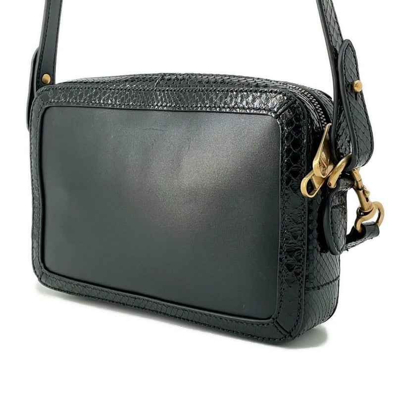 グッチ ショルダーバッグ GGマーモント パイソン 710861 GUCCI 2wayクラッチバッグ 黒