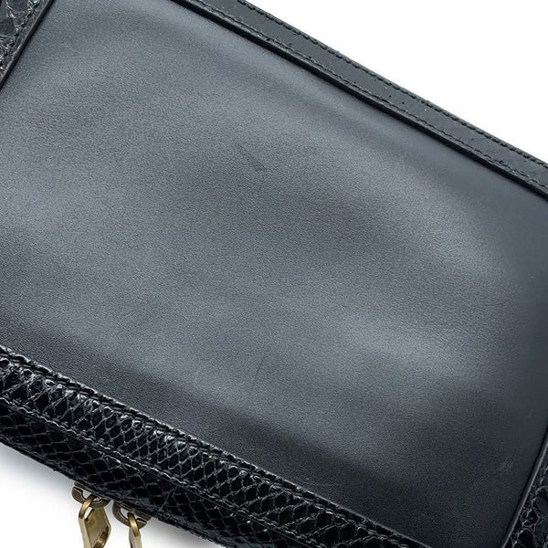 グッチ ショルダーバッグ GGマーモント パイソン 710861 GUCCI 2wayクラッチバッグ 黒