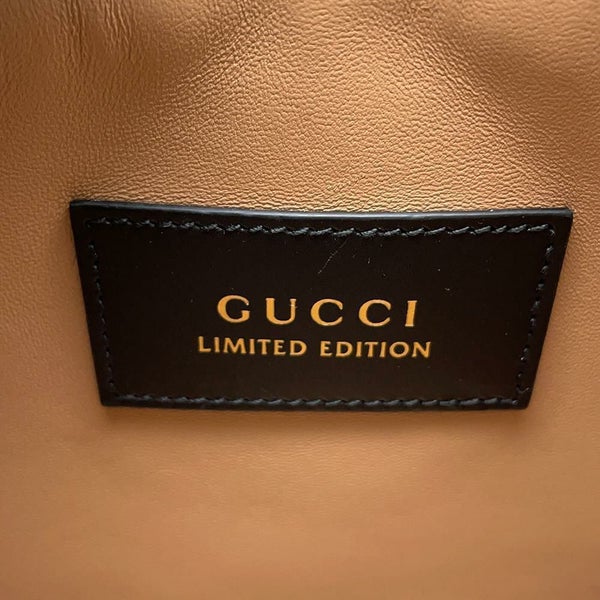 グッチ ショルダーバッグ GGマーモント パイソン 710861 GUCCI 2wayクラッチバッグ 黒