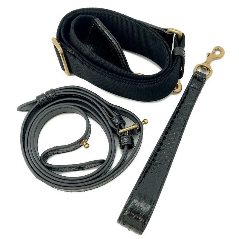 グッチ ショルダーバッグ GGマーモント パイソン 710861 GUCCI 2wayクラッチバッグ 黒