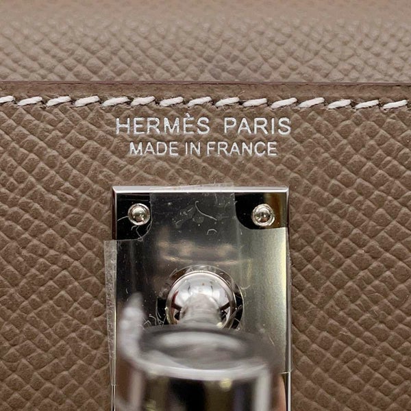 エルメス ハンドバッグ ミニケリー2 外縫い エトゥープ/シルバー金具 エプソン K刻印 HERMES 2wayショルダー