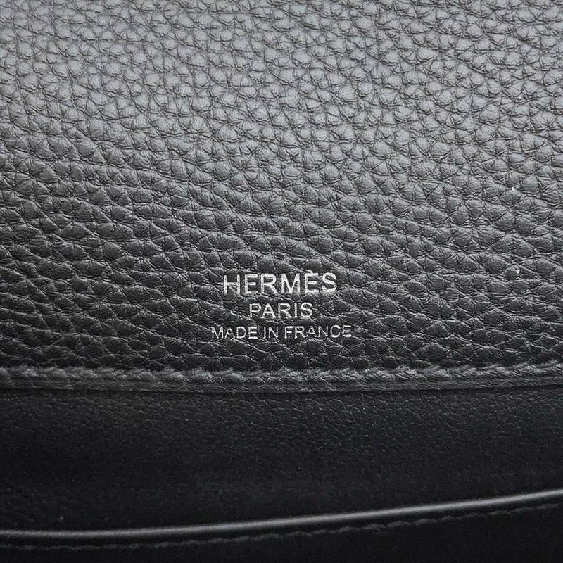 エルメス ショルダーバッグ サック ア デペッシュ21 ブラック/シルバー金具 トゴ U刻印 HERMES 黒