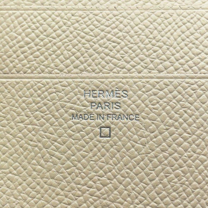 エルメス 三つ折り財布 ベアン コンビネ タッチ ナタ/ベージュサブレ/シルバー金具 ヴォーエプソン/アリゲーターシャイン B刻印