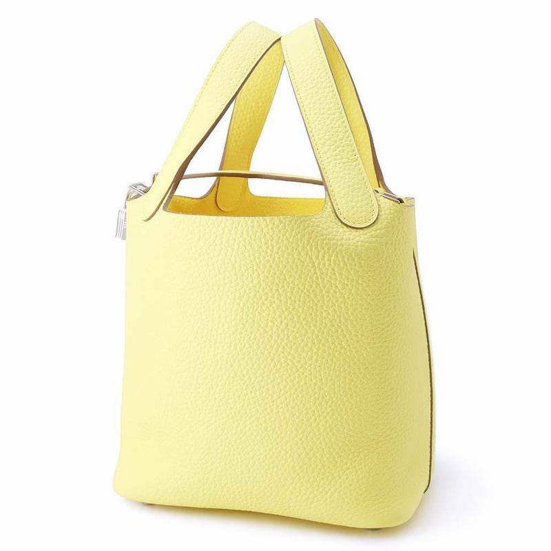 エルメス ハンドバッグ ピコタンロックPM リモンチェッロ/シルバー金具 トリヨンクレマンス B刻印