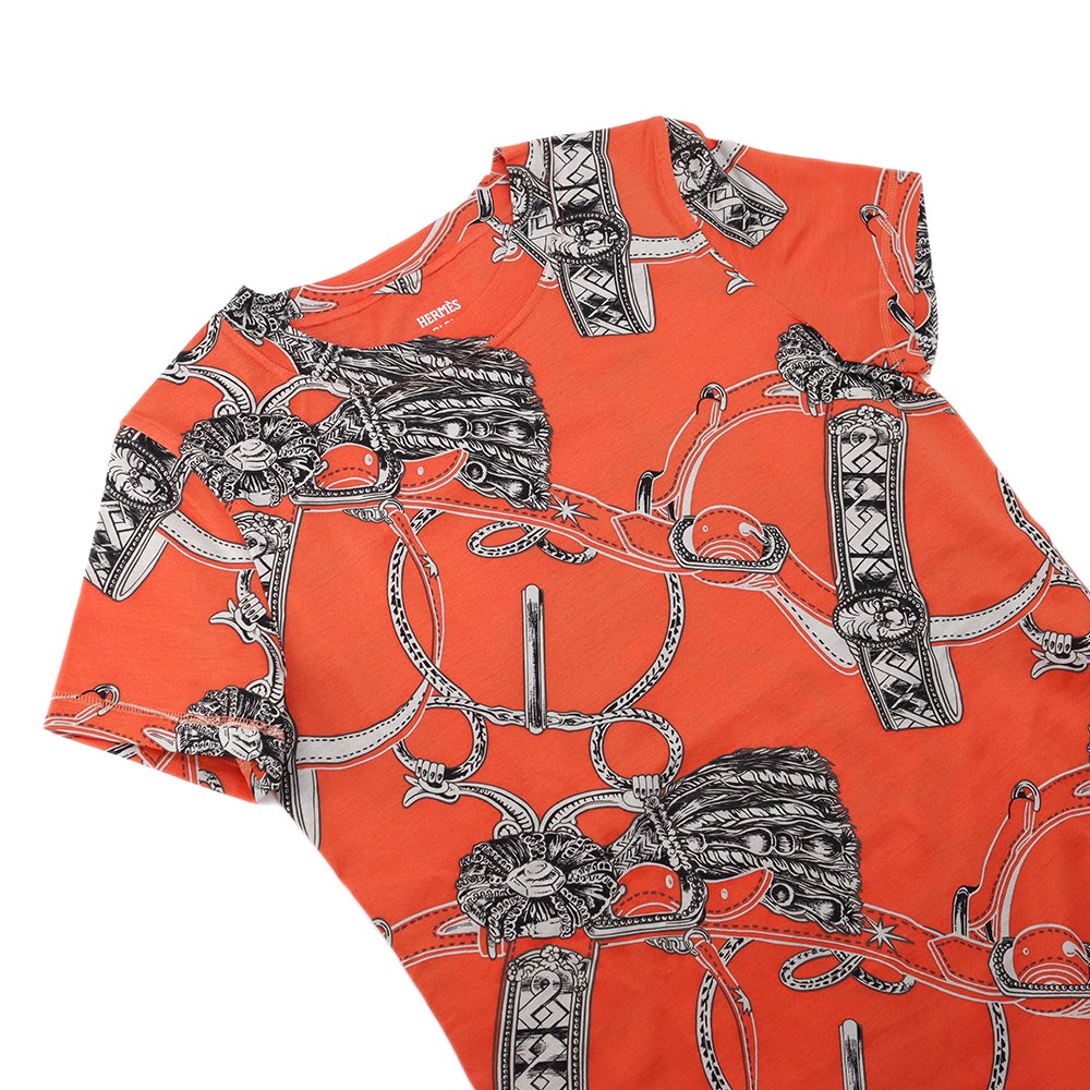エルメス Tシャツ 総柄 コットン レディースサイズ38 HERMES アパレル