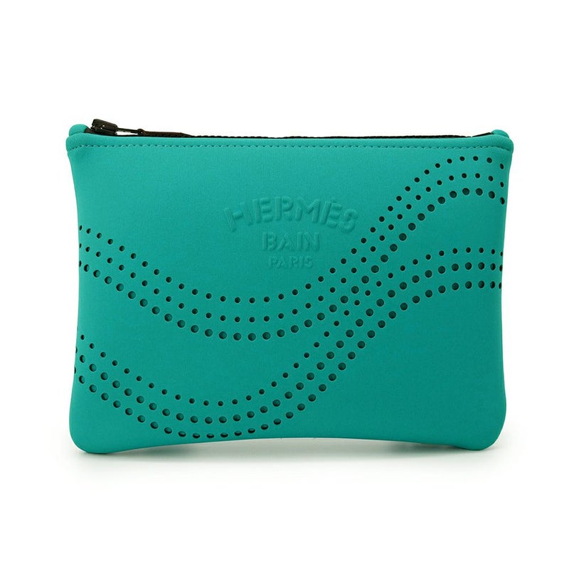 エルメス ポーチ ネオバン・ゼン・オ・ソレイユ PM コルヴェール/ブラック金具 HERMES 小物入れ