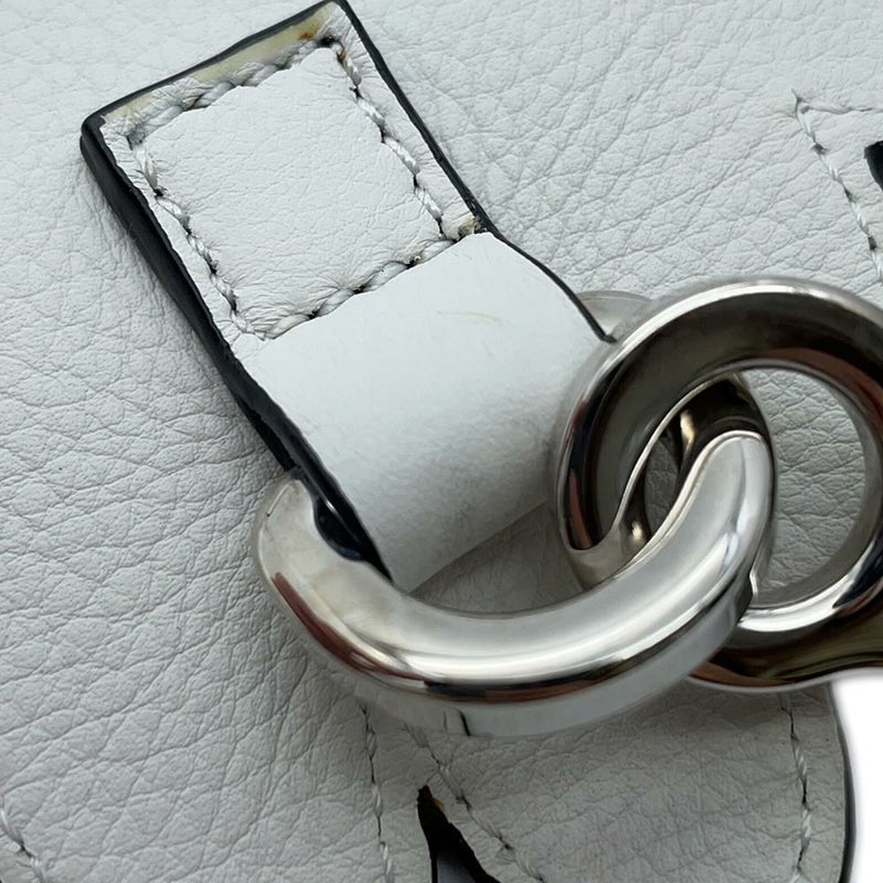 ロエベ ショルダーストラップ ハンドモチーフ レザー ビジュー LOEWE バッグストラップ 白