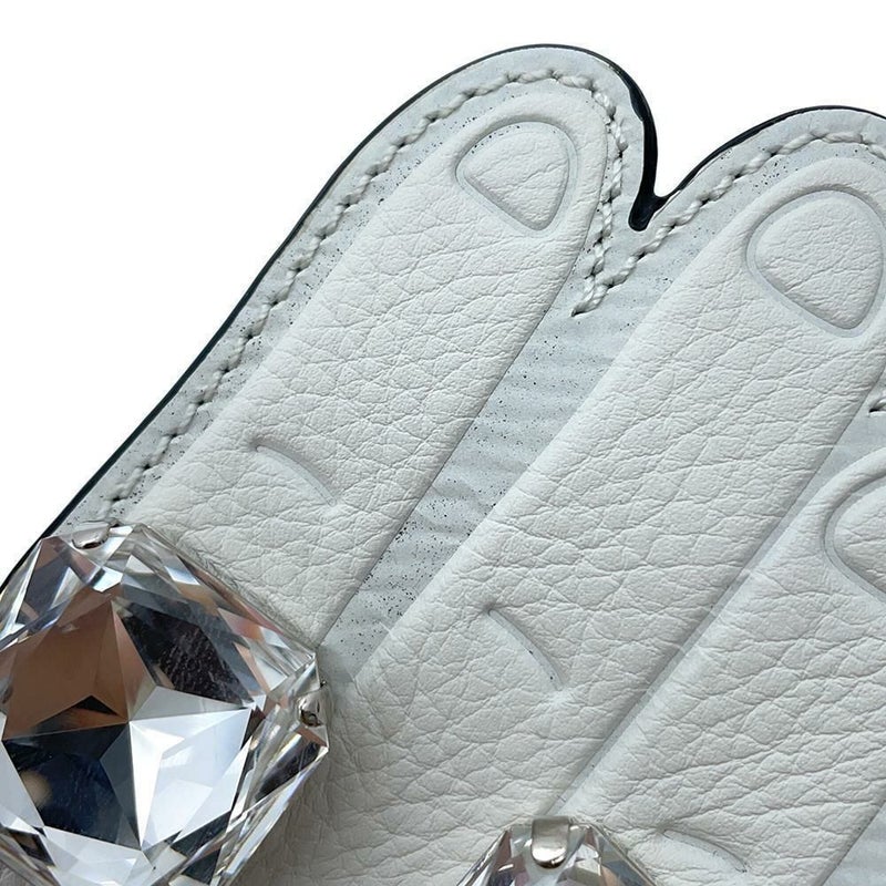 ロエベ ショルダーストラップ ハンドモチーフ レザー ビジュー LOEWE バッグストラップ 白