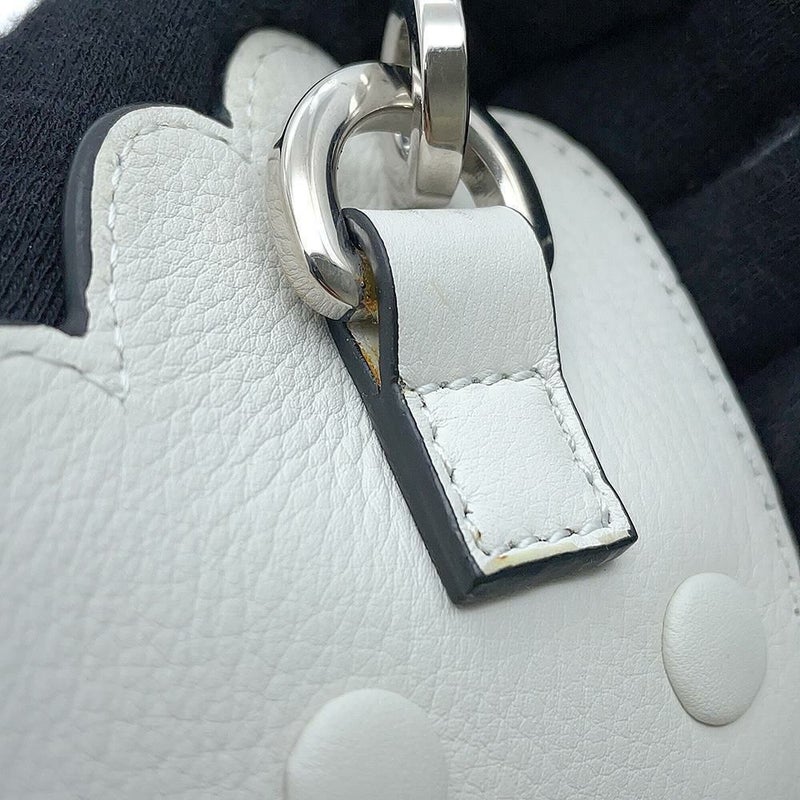 ロエベ ショルダーストラップ ハンドモチーフ レザー ビジュー LOEWE バッグストラップ 白