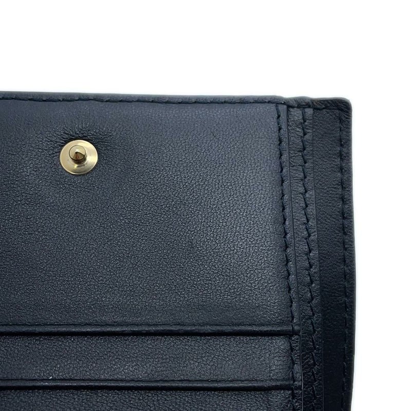 クリスチャン・ディオール 二つ折り財布 レディディオール カナージュ ラムスキン Christian Dior