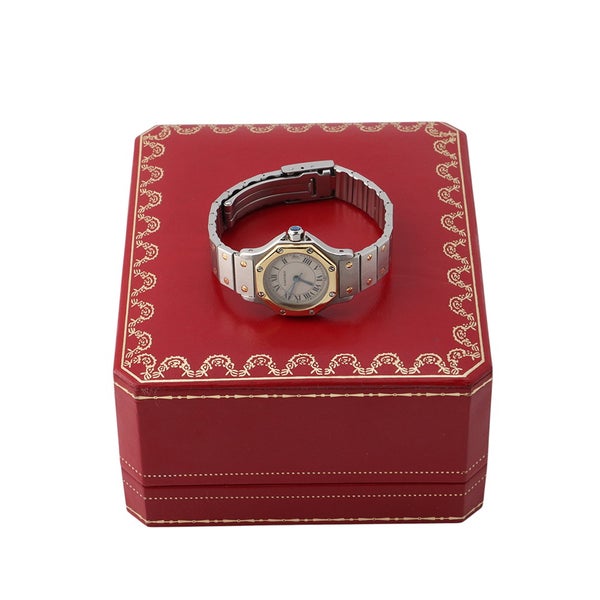 カルティエ サントスオクタゴン SM W2001683 Cartier 腕時計 アイボリー文字盤 クォーツ
