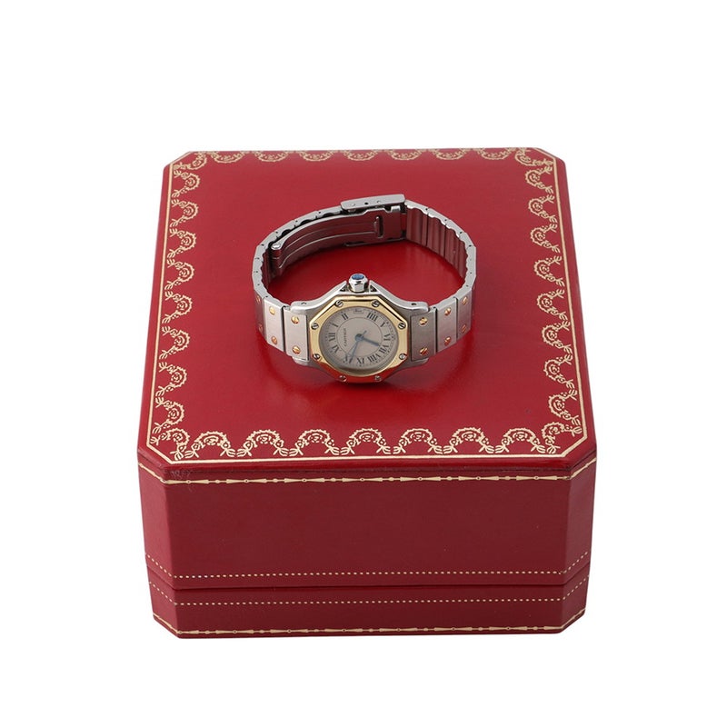 カルティエ サントスオクタゴン SM W2001683 Cartier 腕時計 アイボリー文字盤 クォーツ