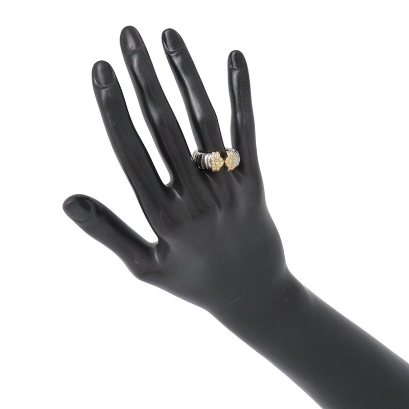 ブルガリ リング パレンテシ トゥボガス ダイヤモンド K18YGイエローゴールド/SSステンレススチール サイズM BVLGARI 指輪