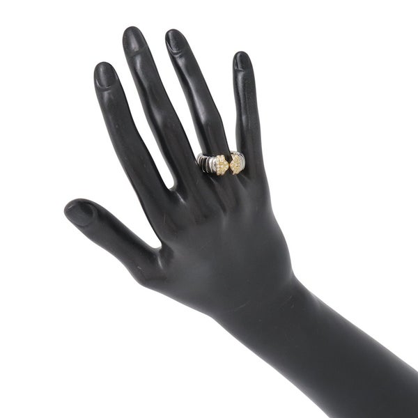 ブルガリ リング パレンテシ トゥボガス ダイヤモンド K18YGイエローゴールド/SSステンレススチール サイズM BVLGARI 指輪
