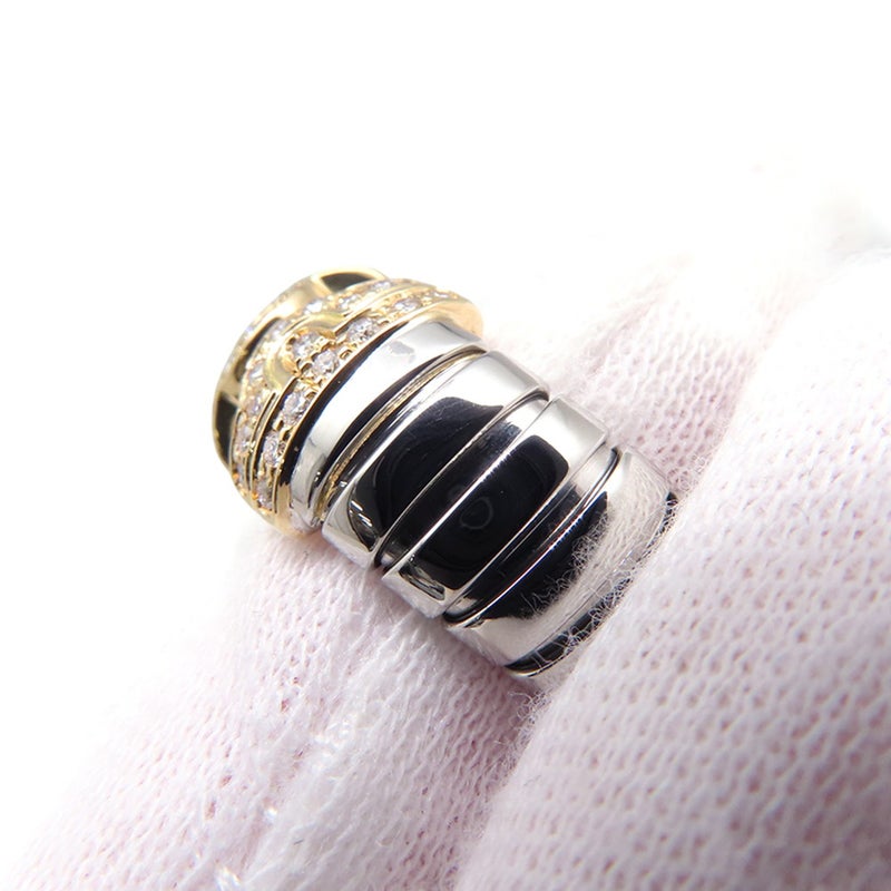 ブルガリ リング パレンテシ トゥボガス ダイヤモンド K18YGイエローゴールド/SSステンレススチール サイズM BVLGARI 指輪